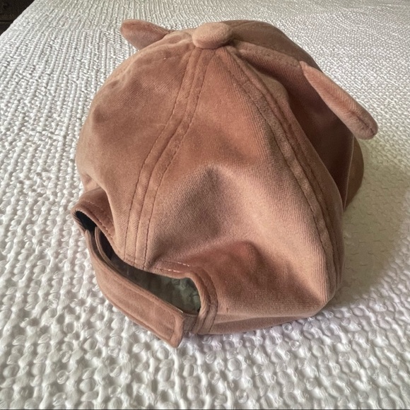 David And Young Luxe Velvet Cat Baseball Cap Dusty Pink One Size - Picture 8 of 10